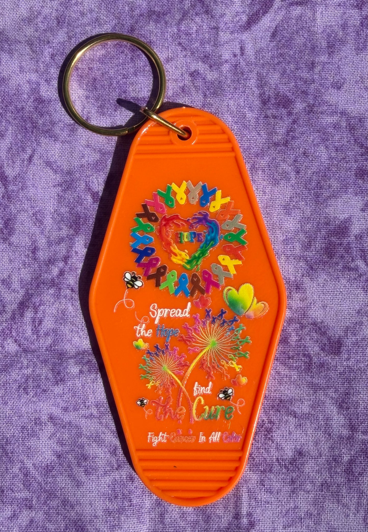 Cure Cancer Orange - Hotel Keychain