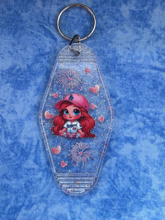 Cute Doll Hearts Clear - Hotel Keychain