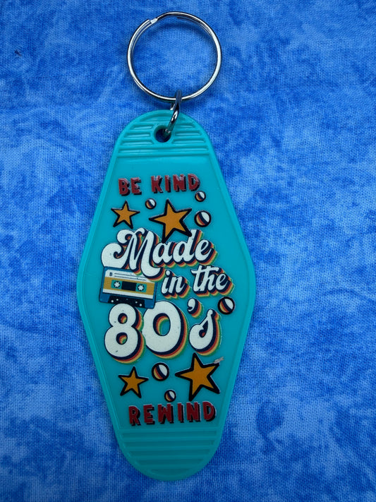 Made In The 80s Teal - Hotel Keychain