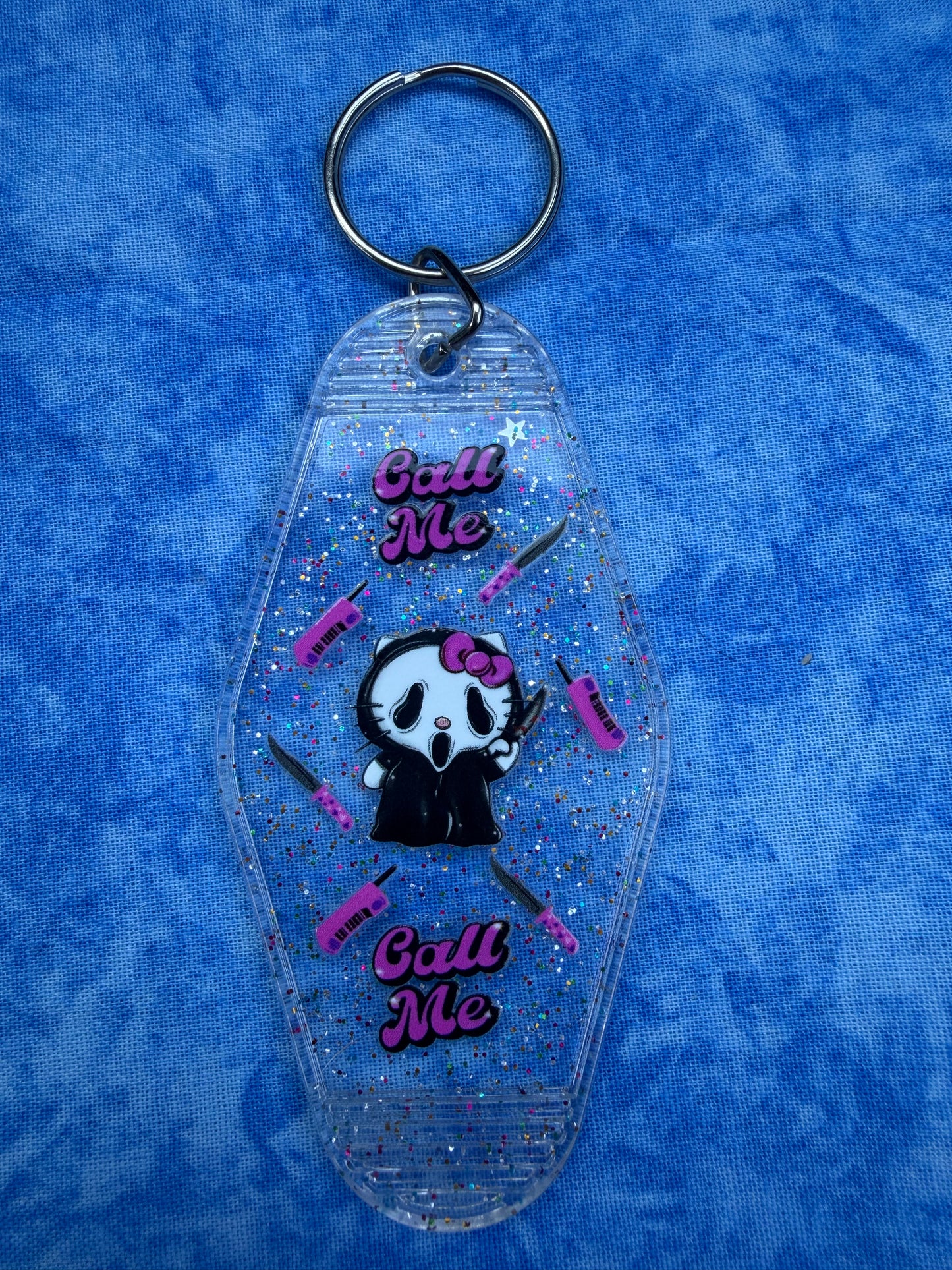Cute Kitty Screams Clear - Hotel Keychain