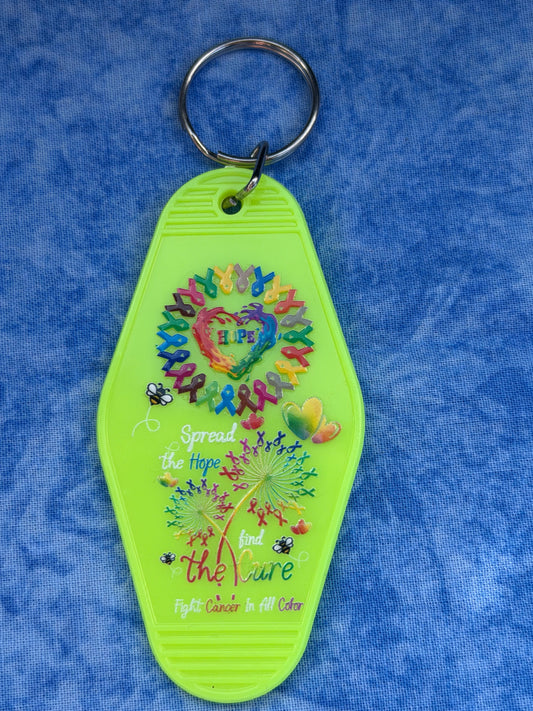 Cure Cancer Hope Lime Green - Hotel Keychain