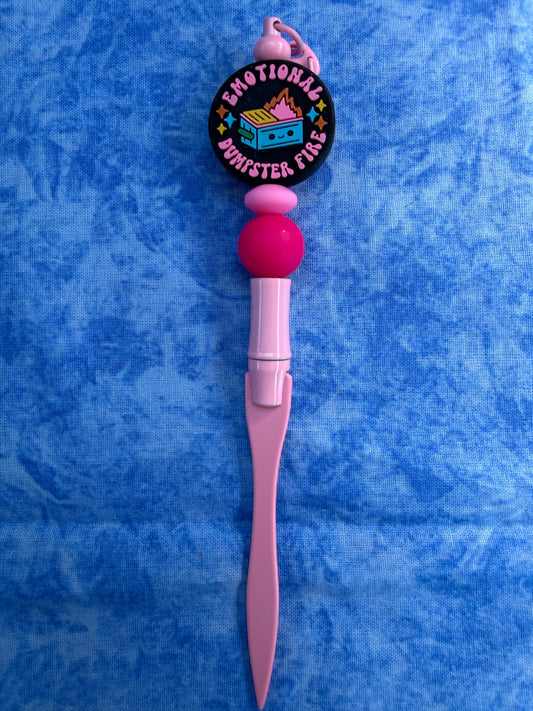 Emotional Dumpster Fire - Beaded Letter Opener