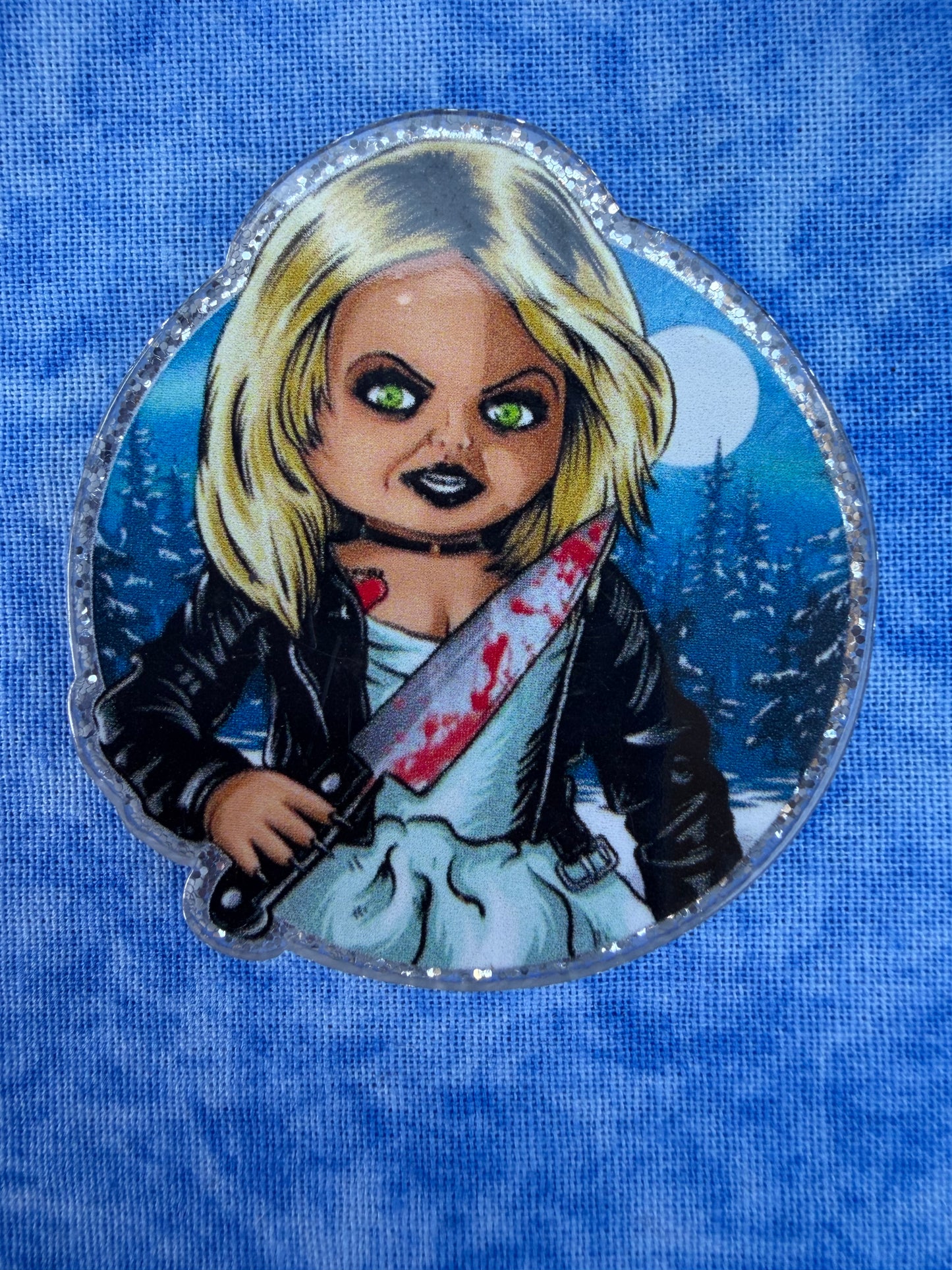 Evil Girl With Knife - Arcylic Magnet