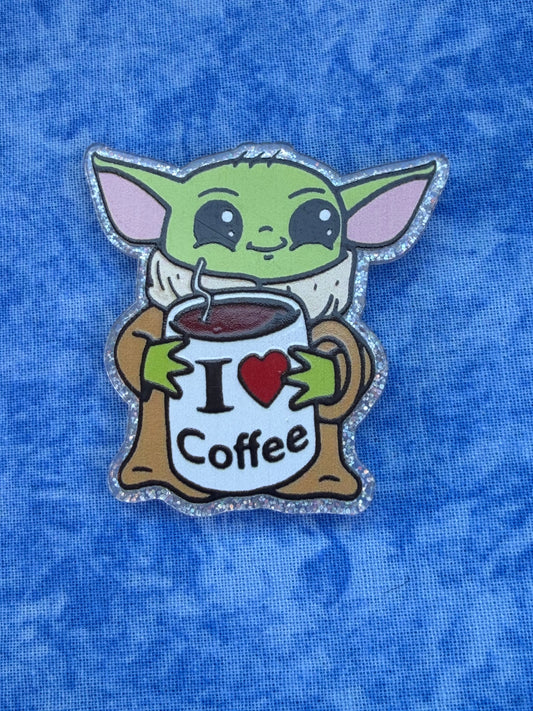 I ❤️ Coffee Green Alien