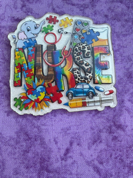 Nurse Colorful - Acrylic Magnet