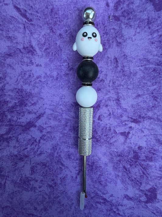 Cute Ghost Guy - Beaded Seam Ripper
