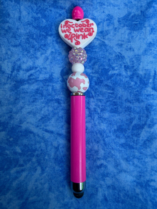 In October We Wear Pink - Beaded Stylus
