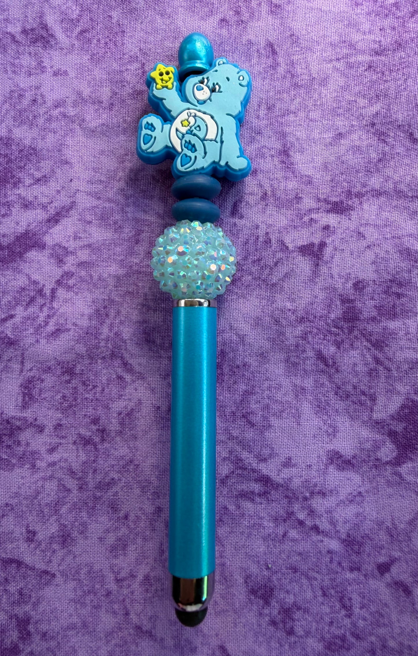Blue Bear - Beaded Stylus