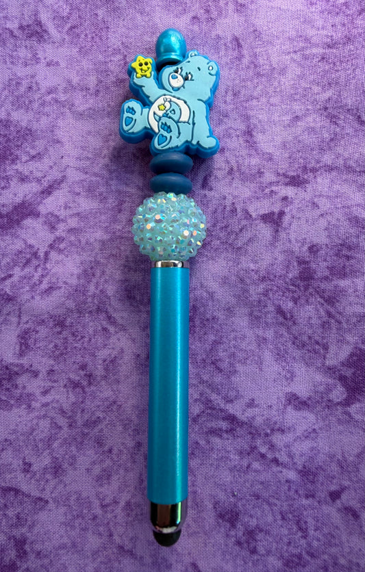 Blue Bear - Beaded Stylus