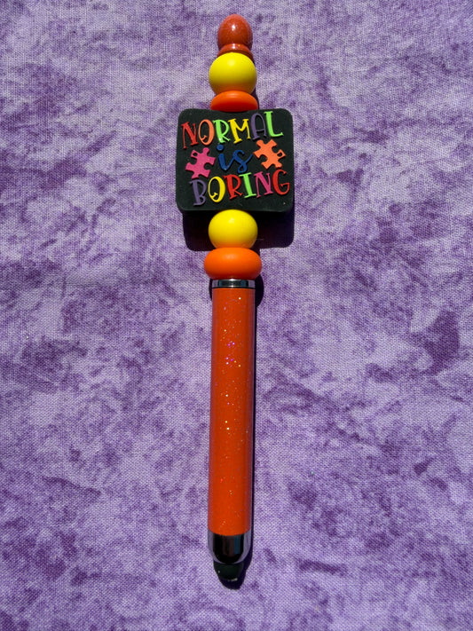 Normal Is Boring - Beaded Stylus