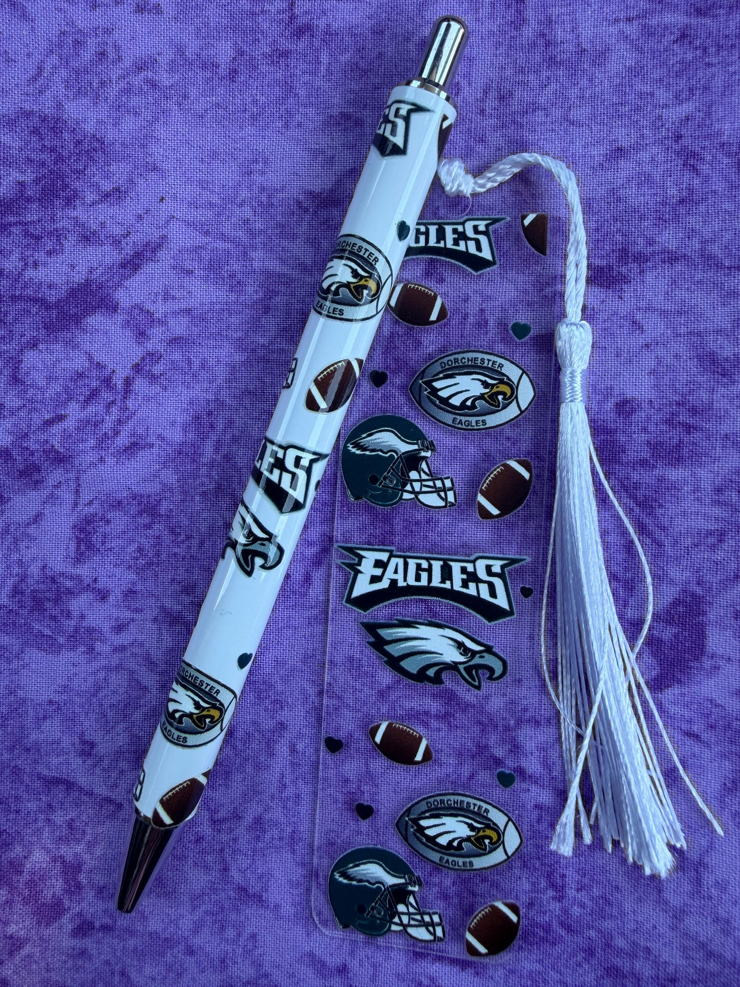 Football Birds White - Pen And Bookmark Set