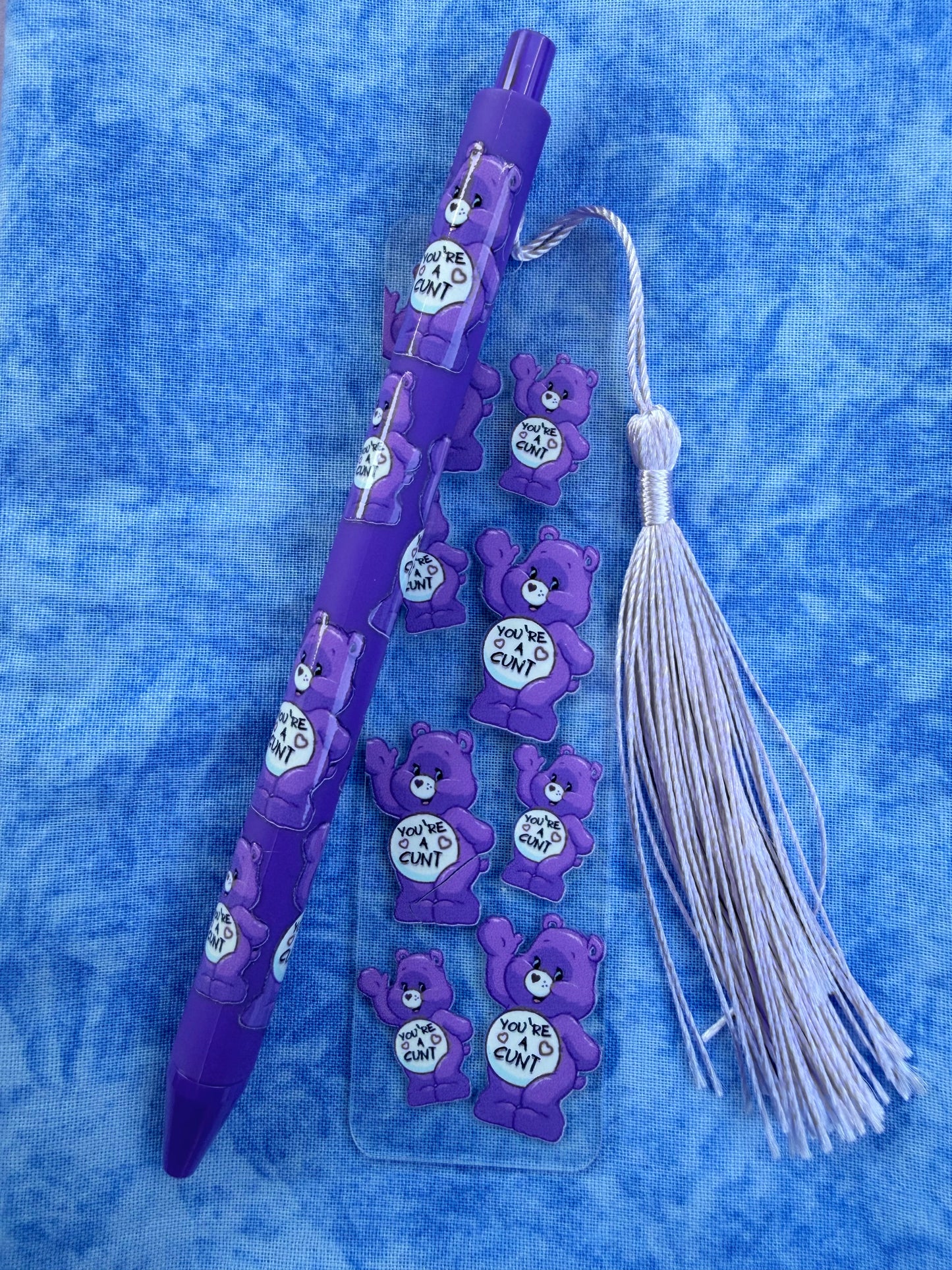 Swear Bear Purple You’re A C*^t - Pen And Bookmark Set