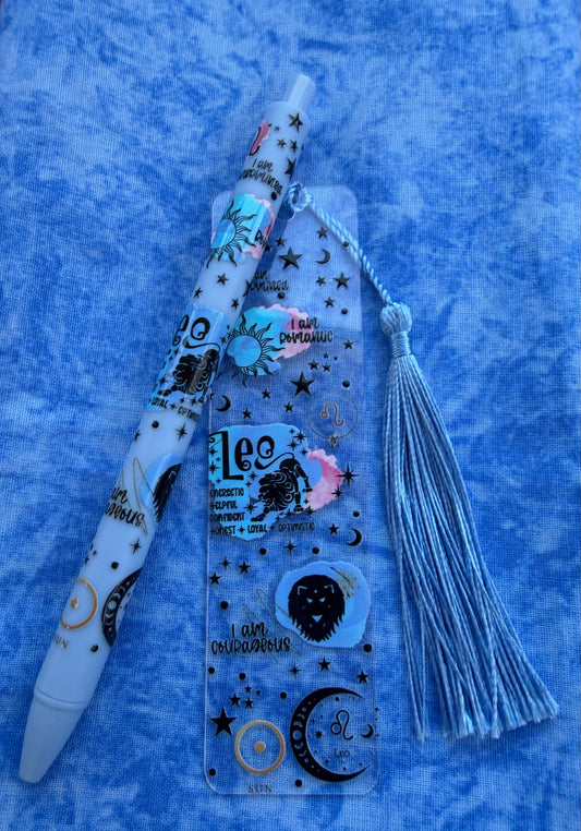 Leo Zodiac - Pen And Bookmark Set