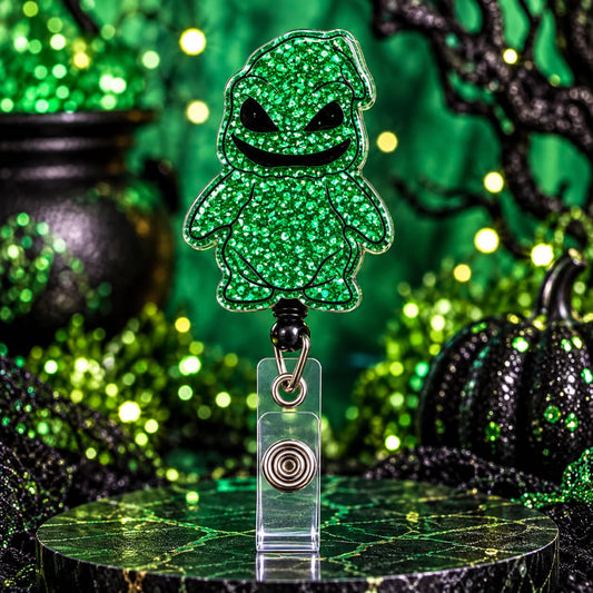 Green Guy - Beaded Badge Reel