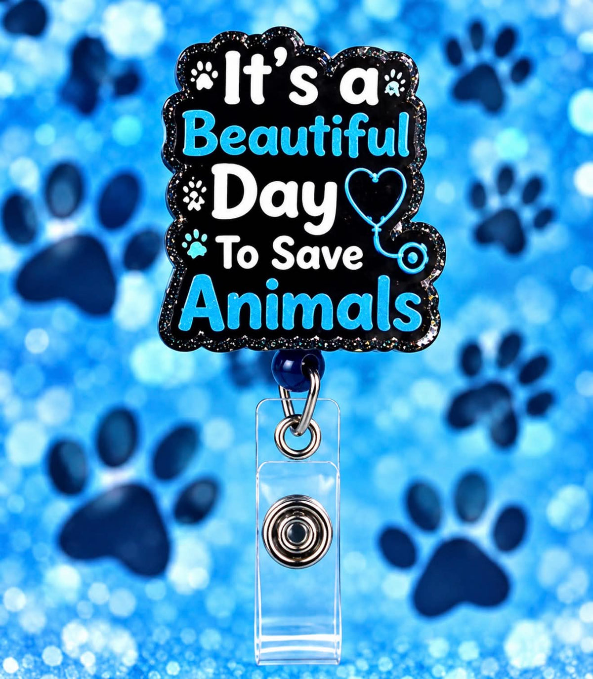 Save Animals - Acrylic Badge Reel